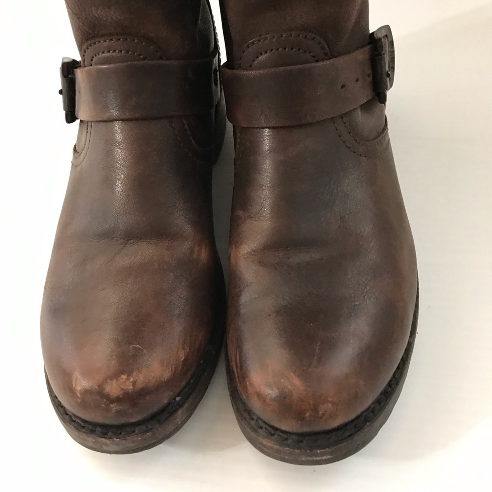 Frye Veronica Classic Women's Brown Leather Riding Boots Size 9B - Picture 4 of 9